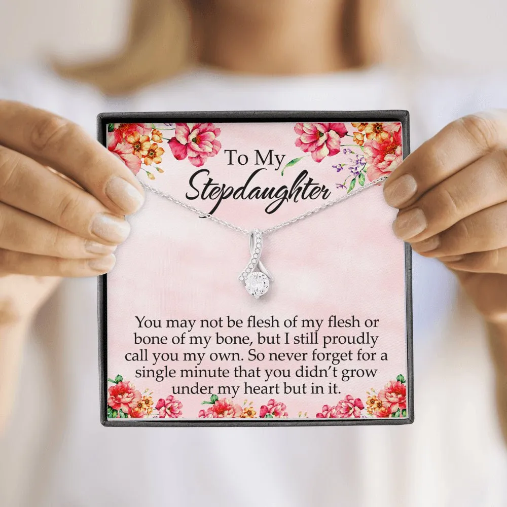 To My Stepdaughter Necklace Alluring Beauty Pendant, Gift For Stepdaughters