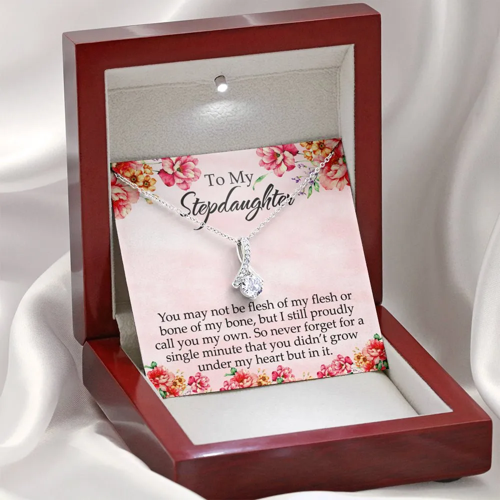 To My Stepdaughter Necklace Alluring Beauty Pendant, Gift For Stepdaughters