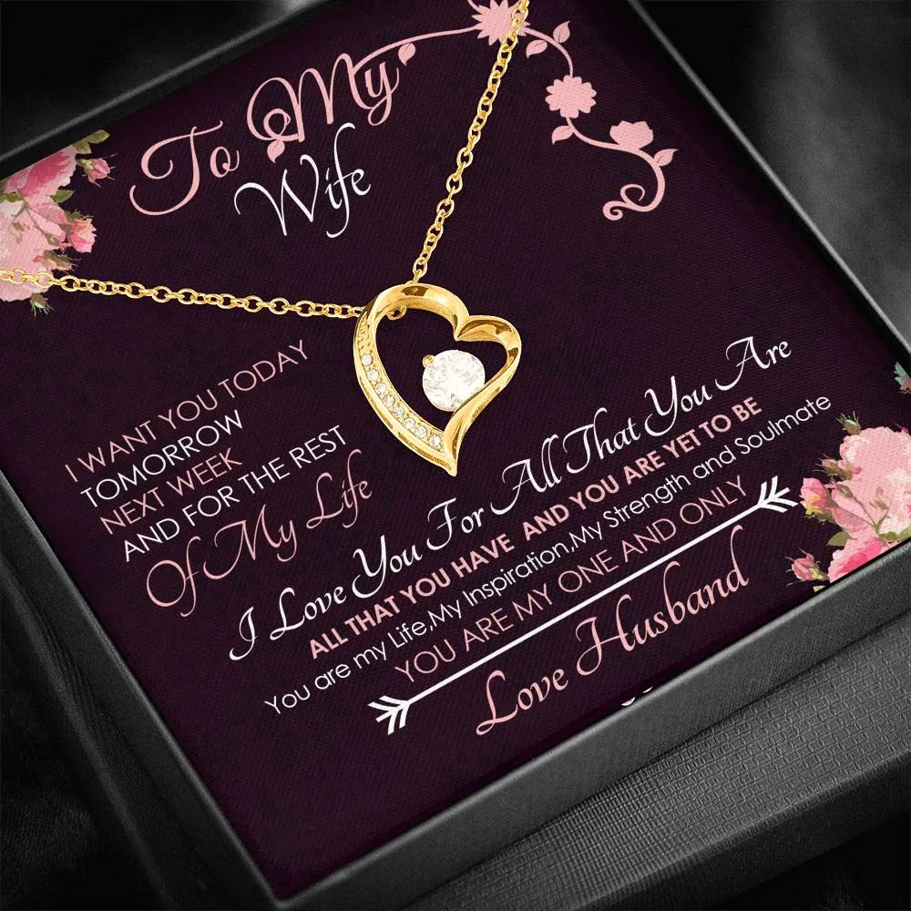 To My Wife Forever Love Necklace Gift Set