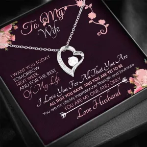 To My Wife Forever Love Necklace Gift Set