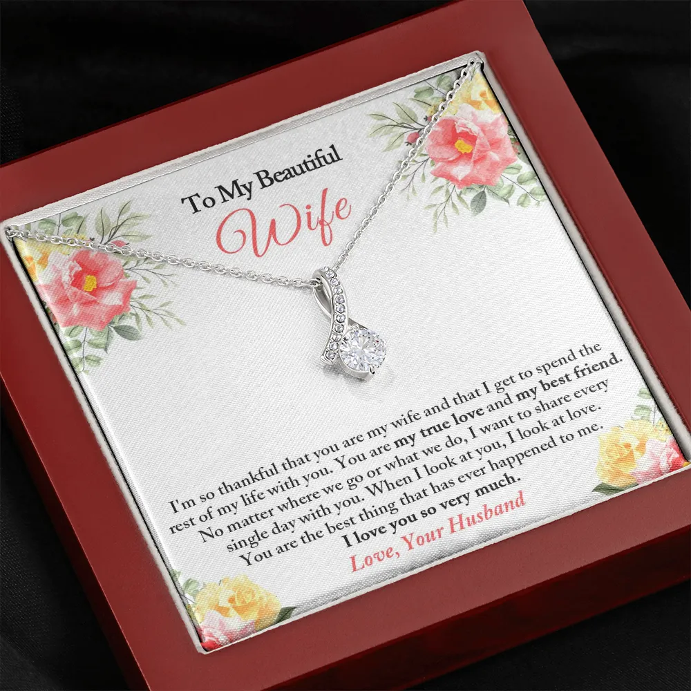 To My Wife Necklace, Anniversary Gift For Wife, Wife Gift from Husband, Wife Necklace, Wife Birthday Gift, Wedding Gifts, Christmas Gifts