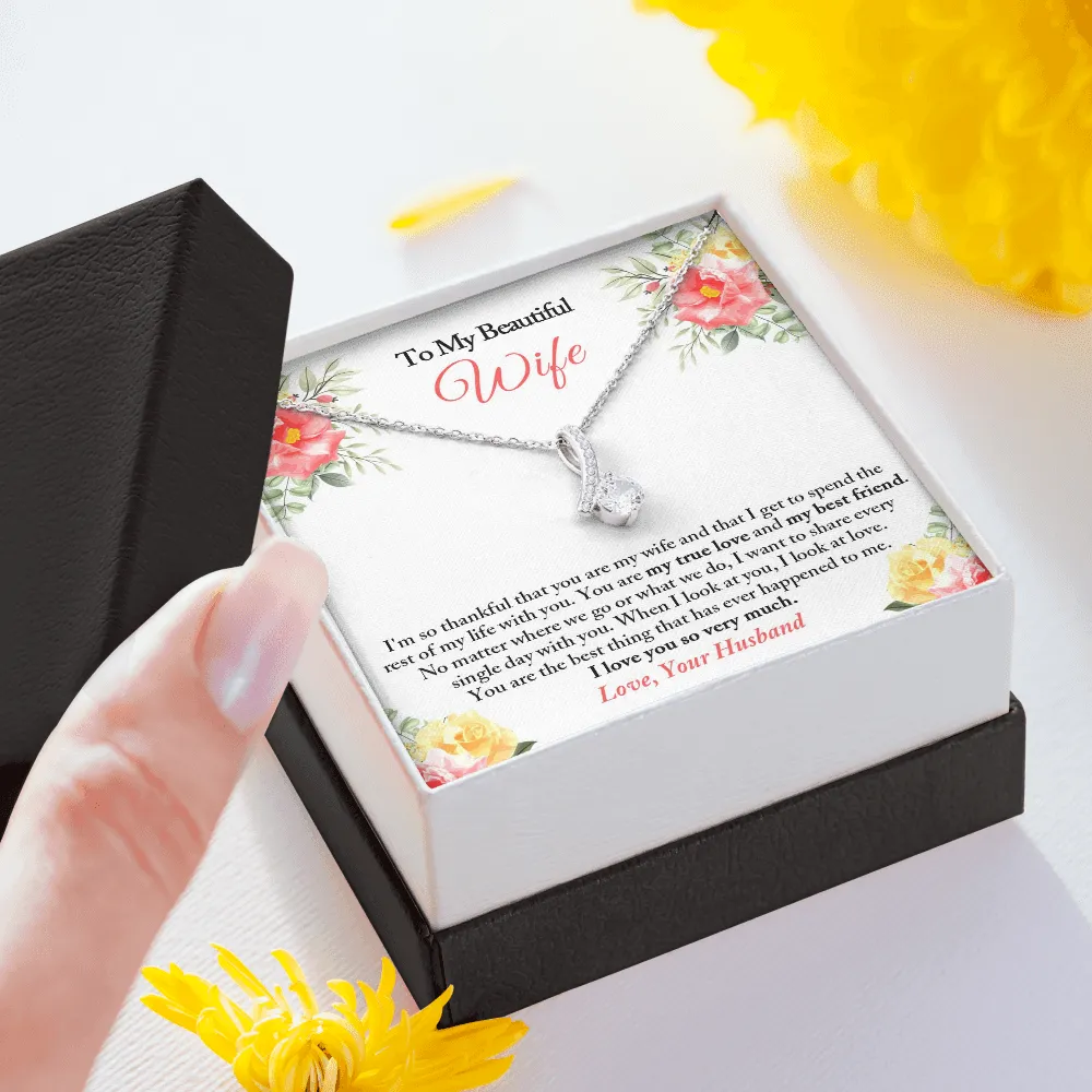 To My Wife Necklace, Anniversary Gift For Wife, Wife Gift from Husband, Wife Necklace, Wife Birthday Gift, Wedding Gifts, Christmas Gifts