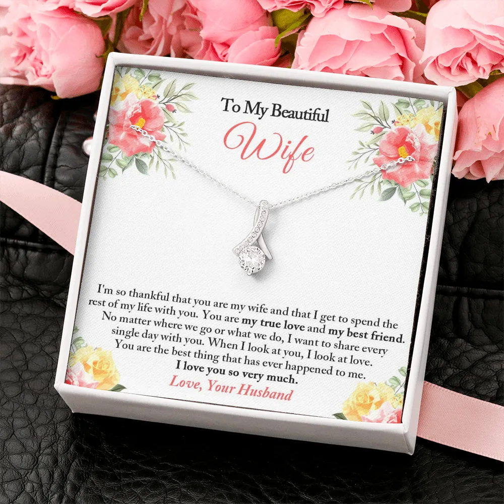 To My Wife Necklace, Anniversary Gift For Wife, Wife Gift from Husband, Wife Necklace, Wife Birthday Gift, Wedding Gifts, Christmas Gifts