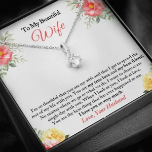 To My Wife Necklace, Anniversary Gift For Wife, Wife Gift from Husband, Wife Necklace, Wife Birthday Gift, Wedding Gifts, Christmas Gifts