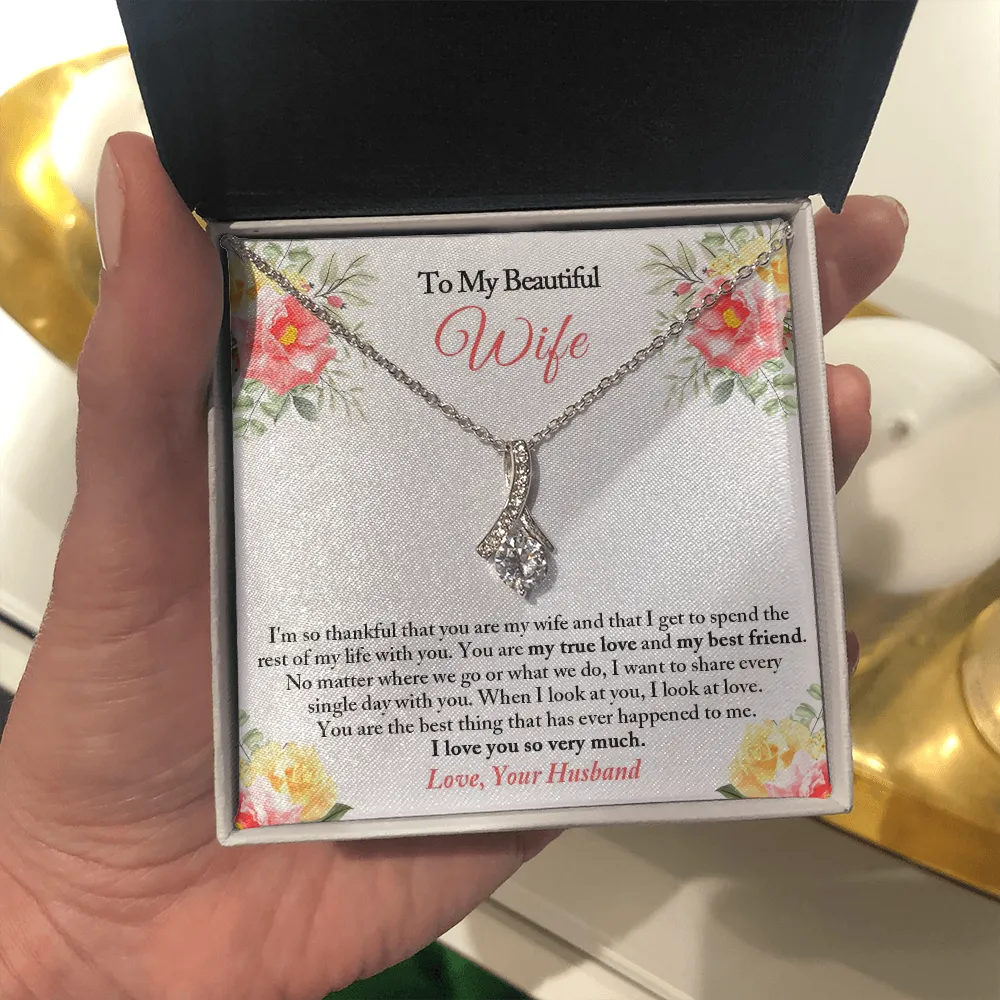 To My Wife Necklace, Anniversary Gift For Wife, Wife Gift from Husband, Wife Necklace, Wife Birthday Gift, Wedding Gifts, Christmas Gifts