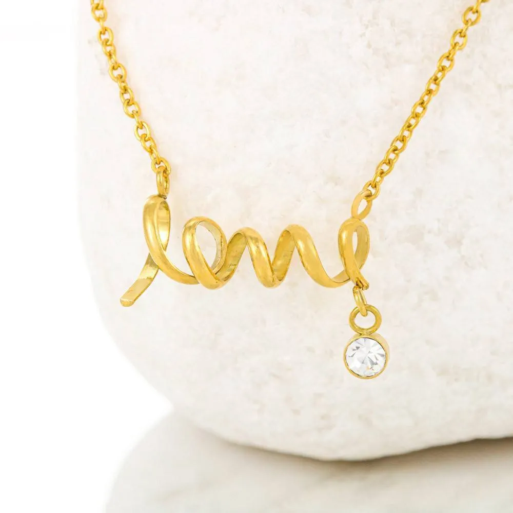 To My Wife Scripted Love Necklace