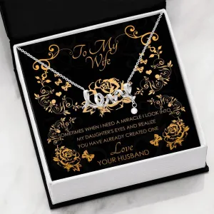 To My Wife Scripted Love Necklace