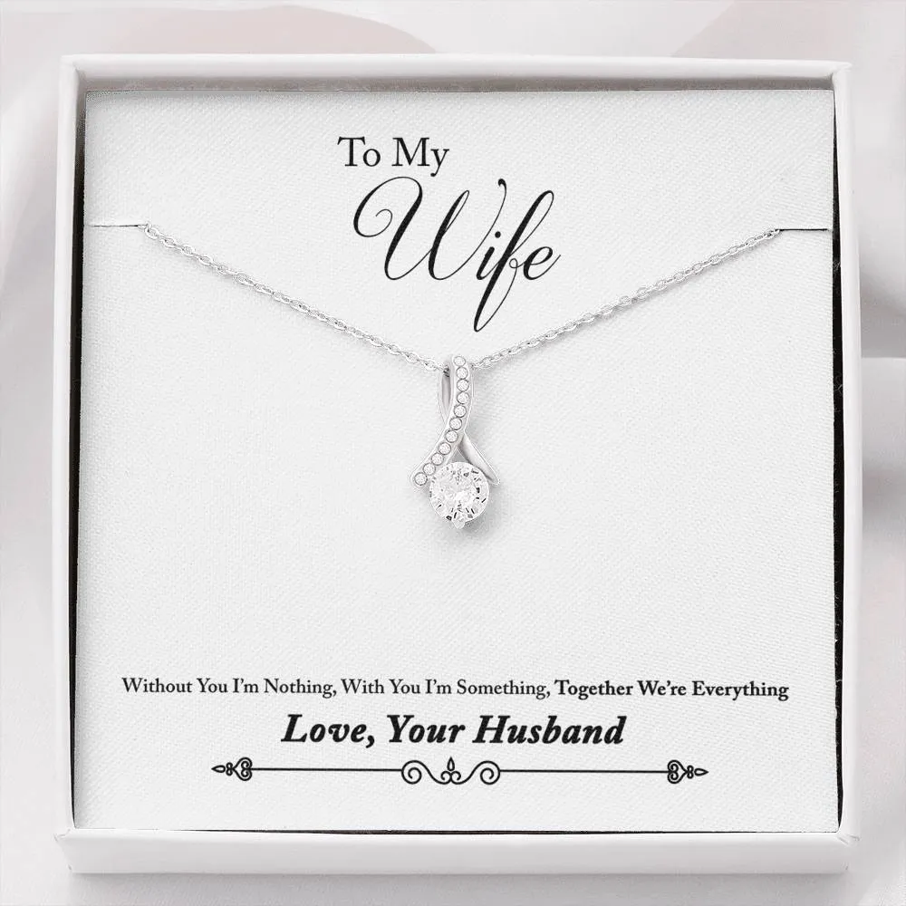Together we're everything-Alluring Beauty Solitaire Necklace for Wife