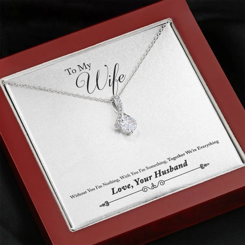 Together we're everything-Alluring Beauty Solitaire Necklace for Wife