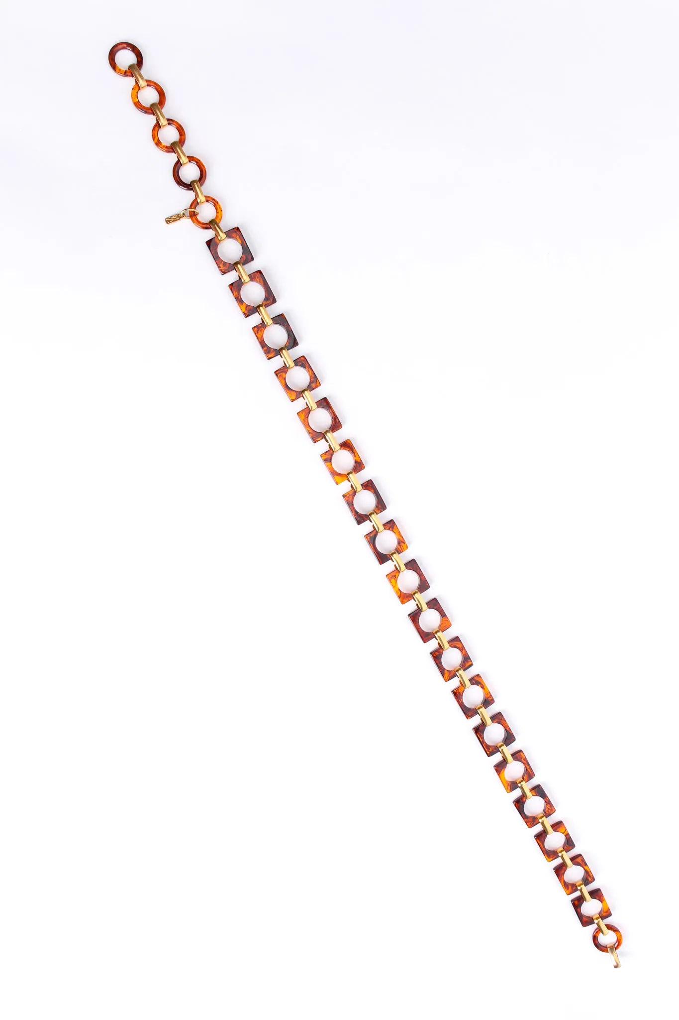 Tortoise Square Link Chain Belt