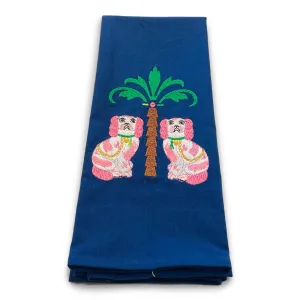 Towel - Staffordshire Dogs with Palm Tree