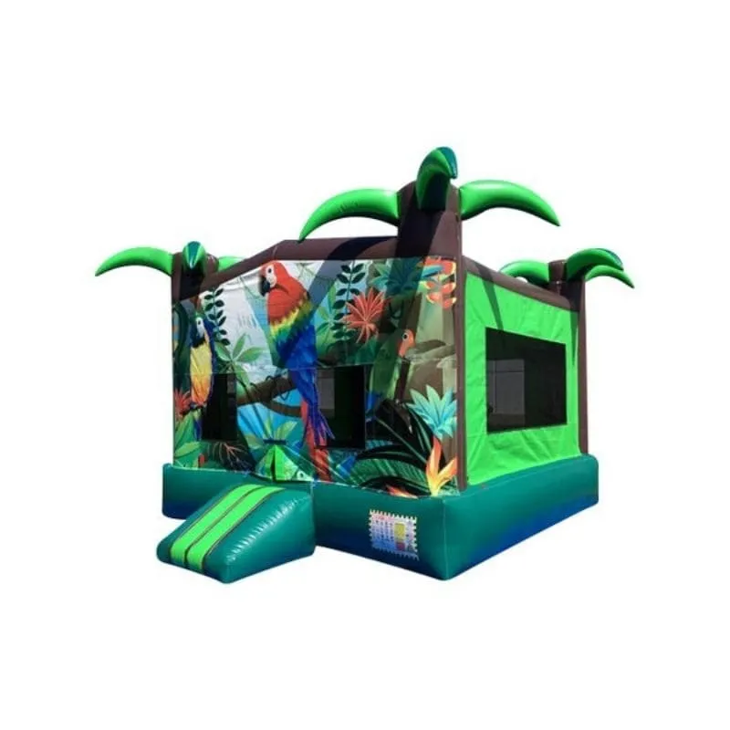 Tropical Inflatable Bounce House- 15 FT Parrot Themed