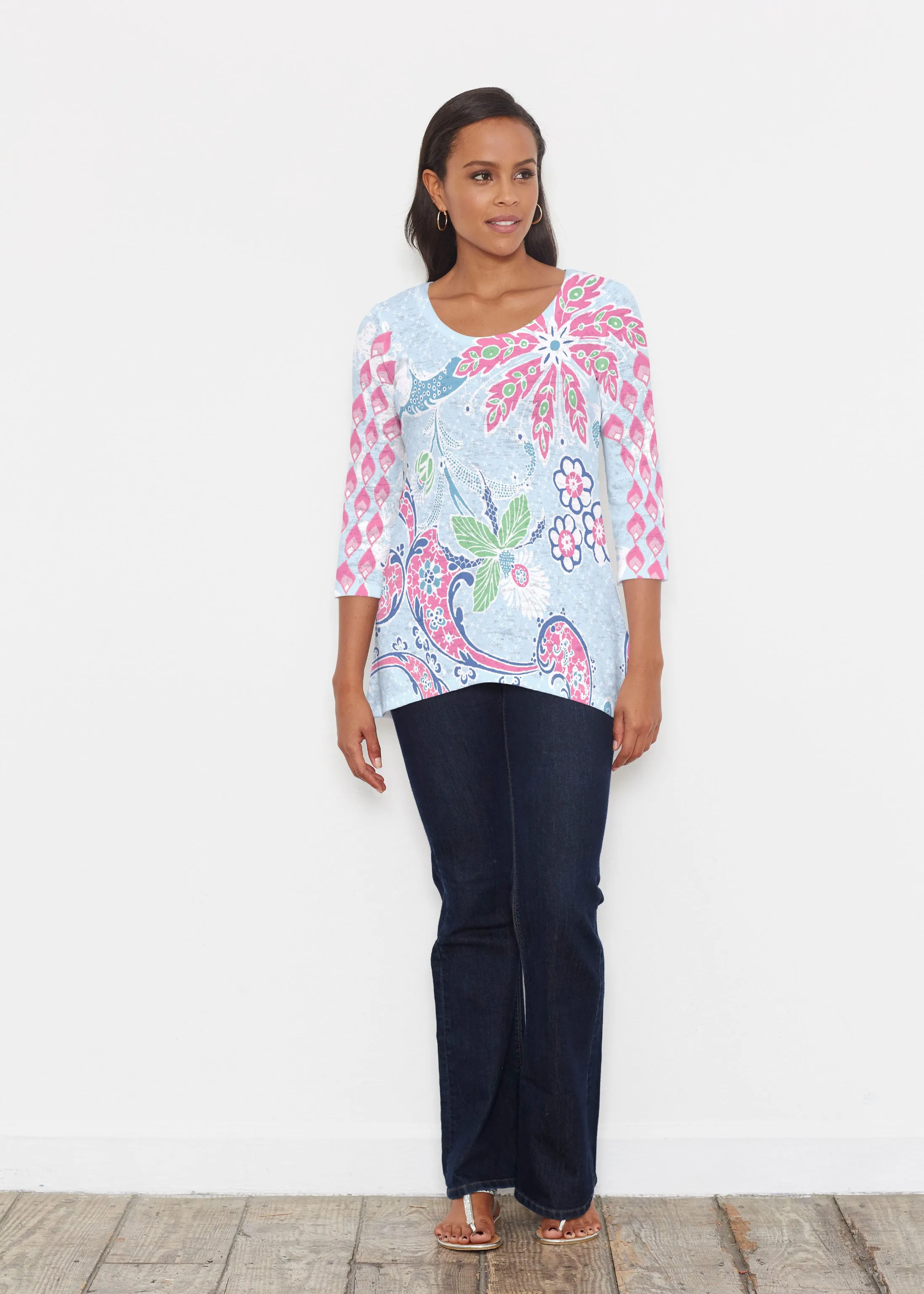 Tropical Island (2029) ~ Katherine Hi-Lo Thermal Tunic