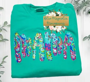 Tropical Name Applique Tee