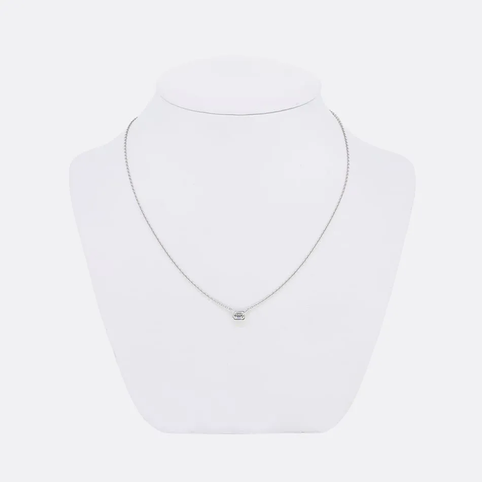TVJ 0.51 Carat Emerald Cut Diamond Pendant