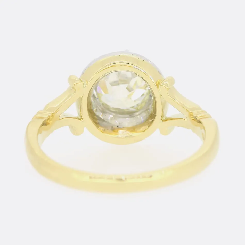 TVJ 1.63 Carat Cushion Cut Diamond Solitaire Ring