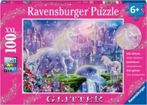Unicorn Kingdom Glitter Puzzle 100 piece