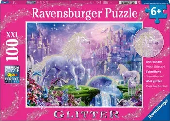 Unicorn Kingdom Glitter Puzzle 100 piece