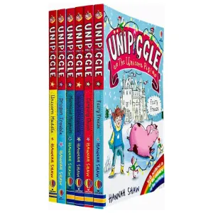 Unipiggle the Unicorn Pig Series 6 Books Collection Set by Hannah Shaw (Unicorn Muddle, Dragon Trouble, Mermaid Mayhem, Witch Emergency, Camping Chaos & Fairy Freeze)