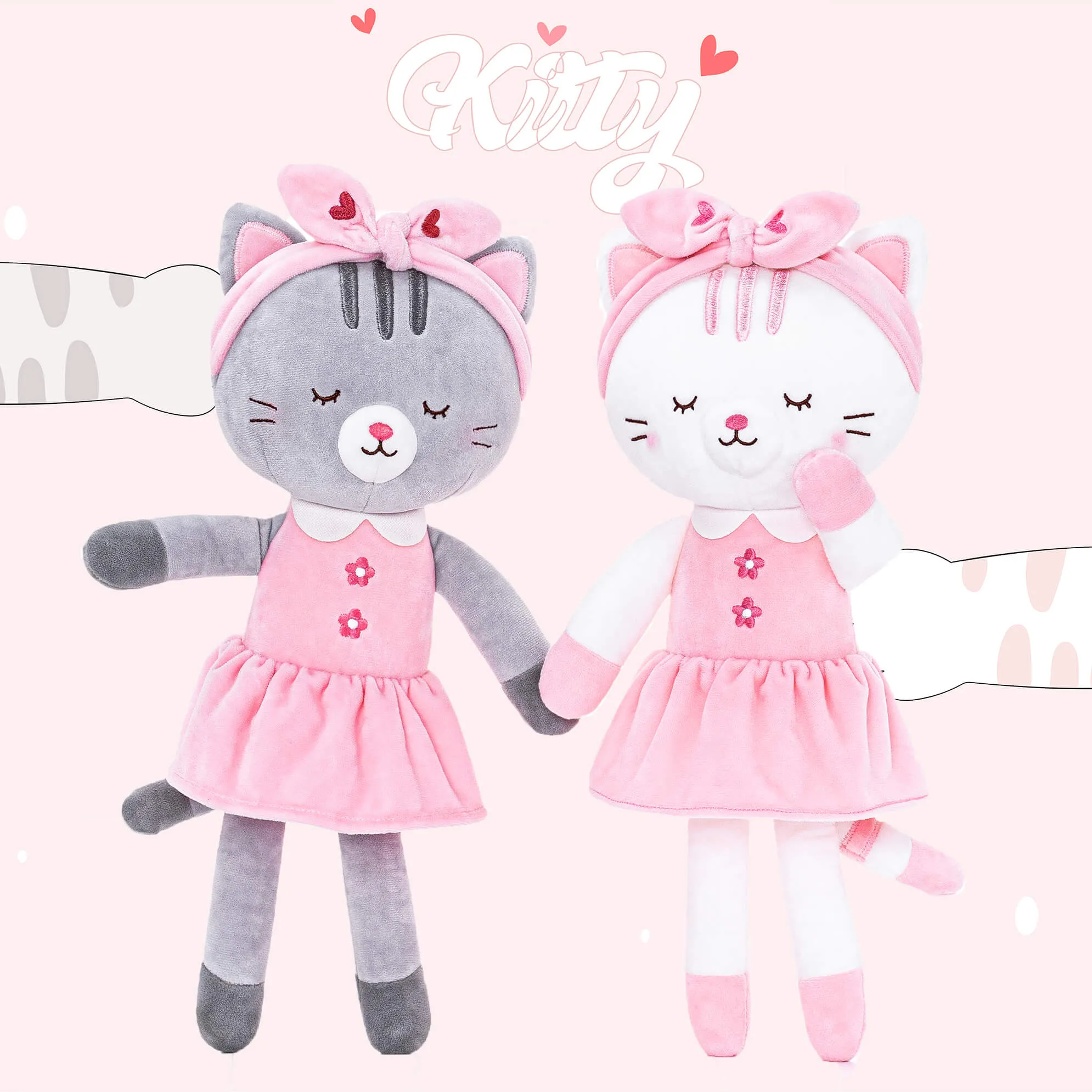 (US Only) Lazada 16-inch Magical Animal Dolls White Kitty