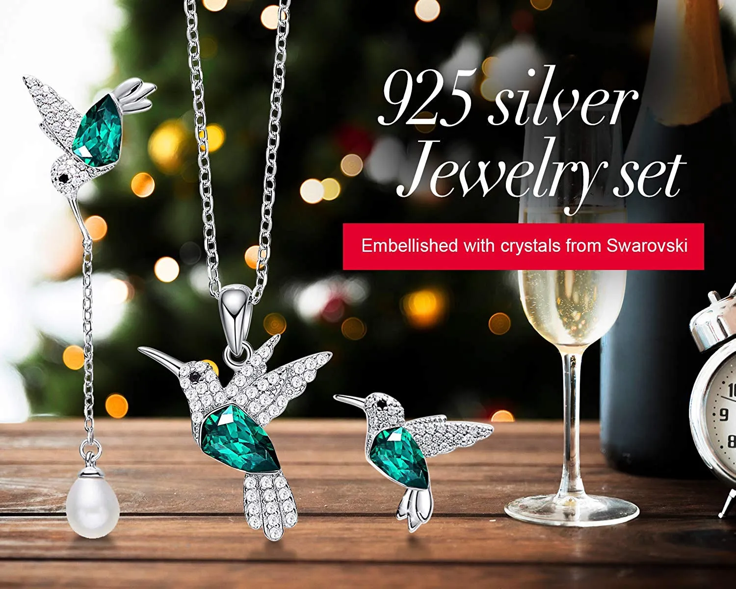 Valentine Hummingbird Jewelry Sets Gift for Women