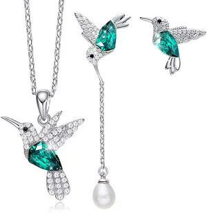 Valentine Hummingbird Jewelry Sets Gift for Women