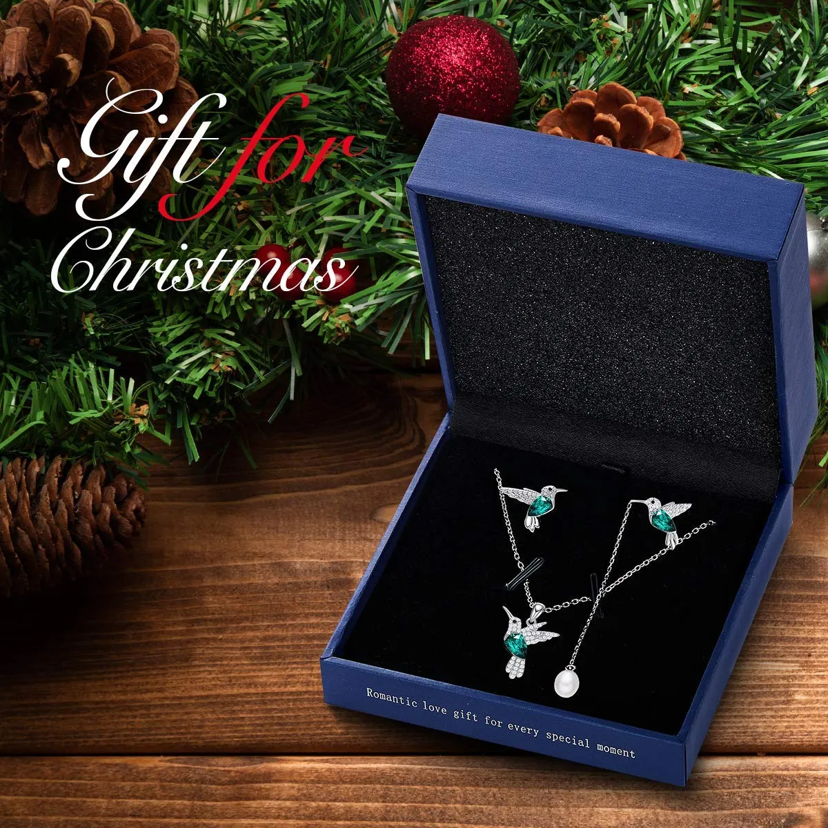 Valentine Hummingbird Jewelry Sets Gift for Women