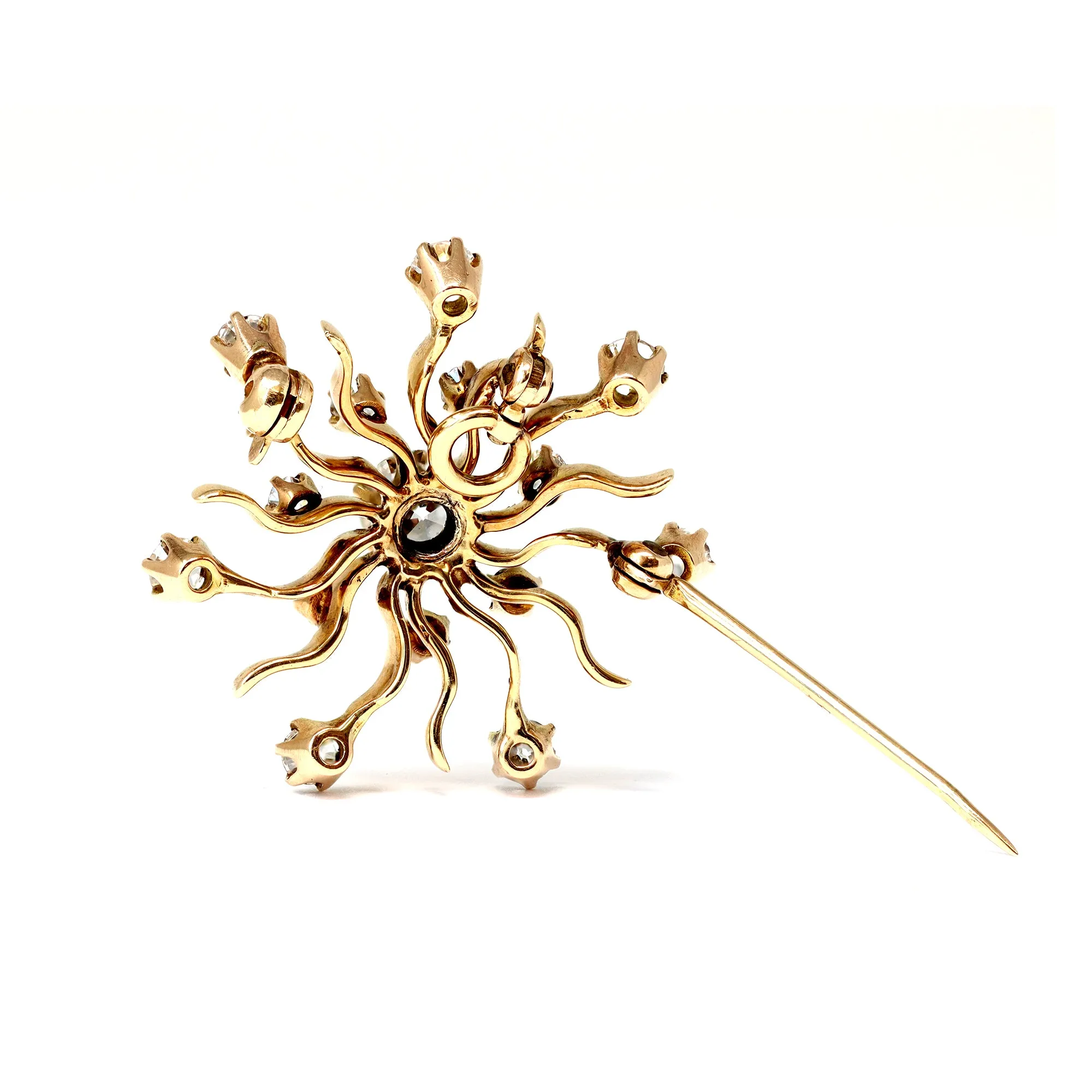 Victorian Diamond Starburst Pendant/Brooch