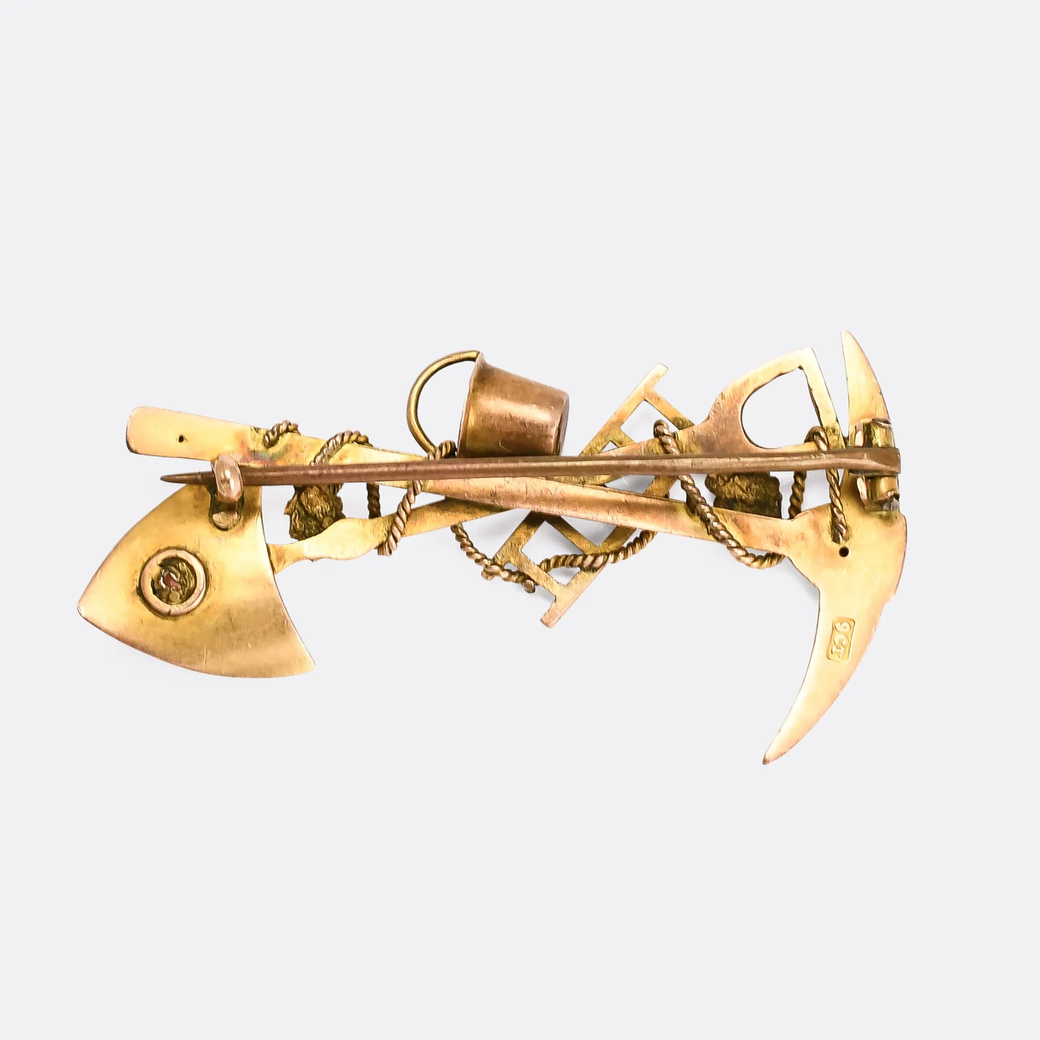 Victorian Garnet Gold Digger Brooch