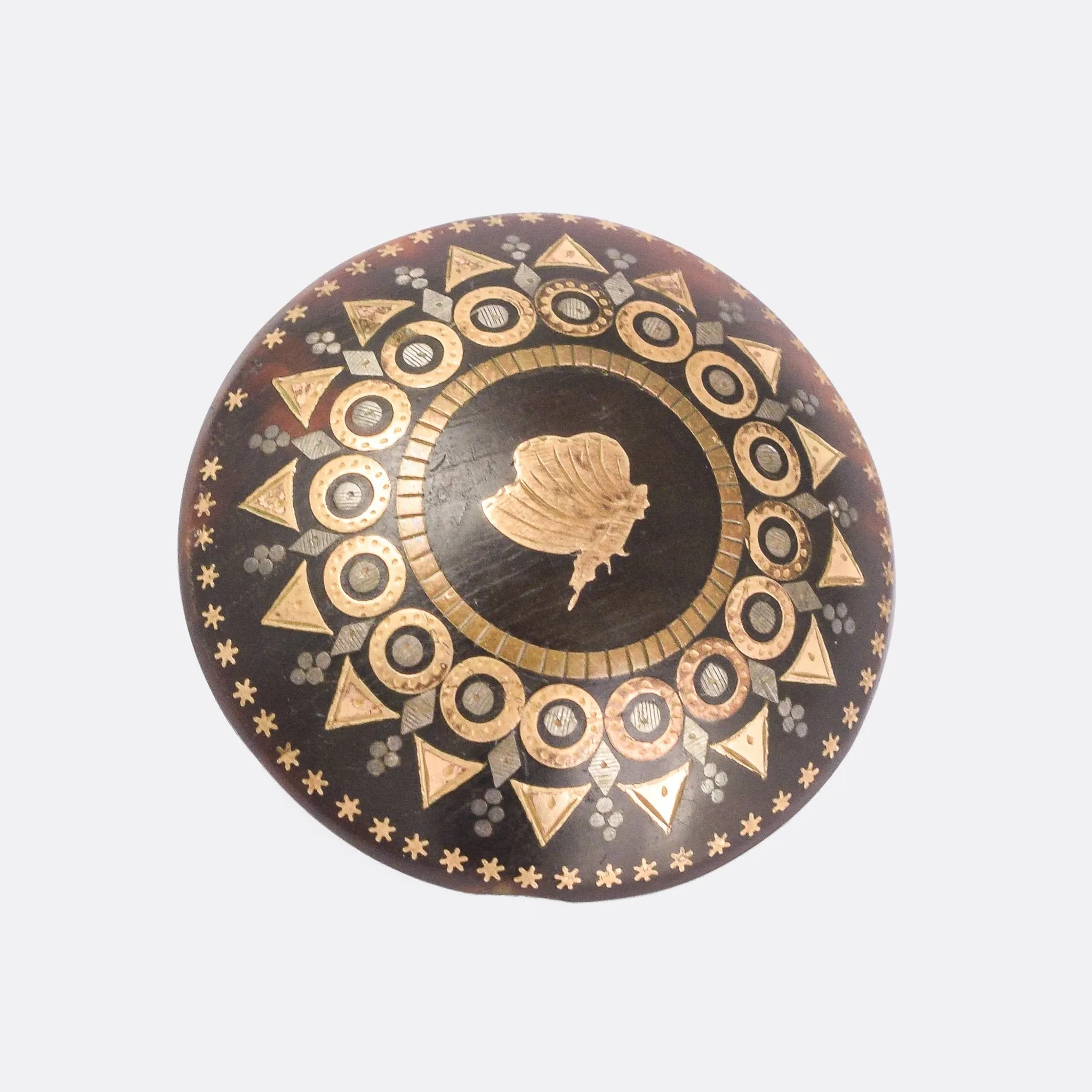 Victorian Pique "Psyche" Brooch