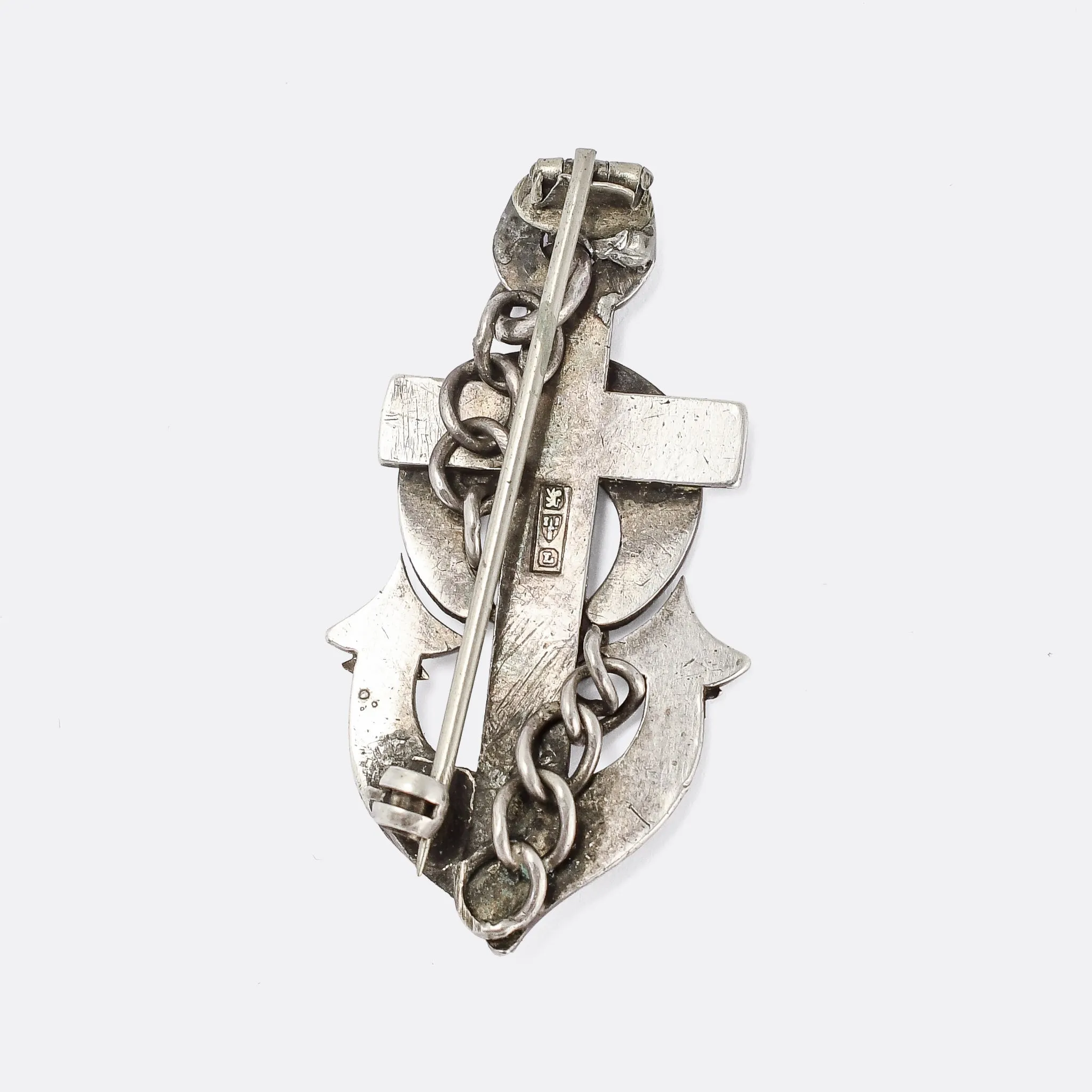 Victorian Silver Hope Anchor Brooch