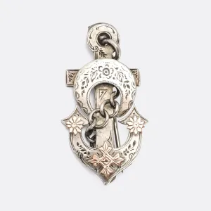 Victorian Silver Hope Anchor Brooch
