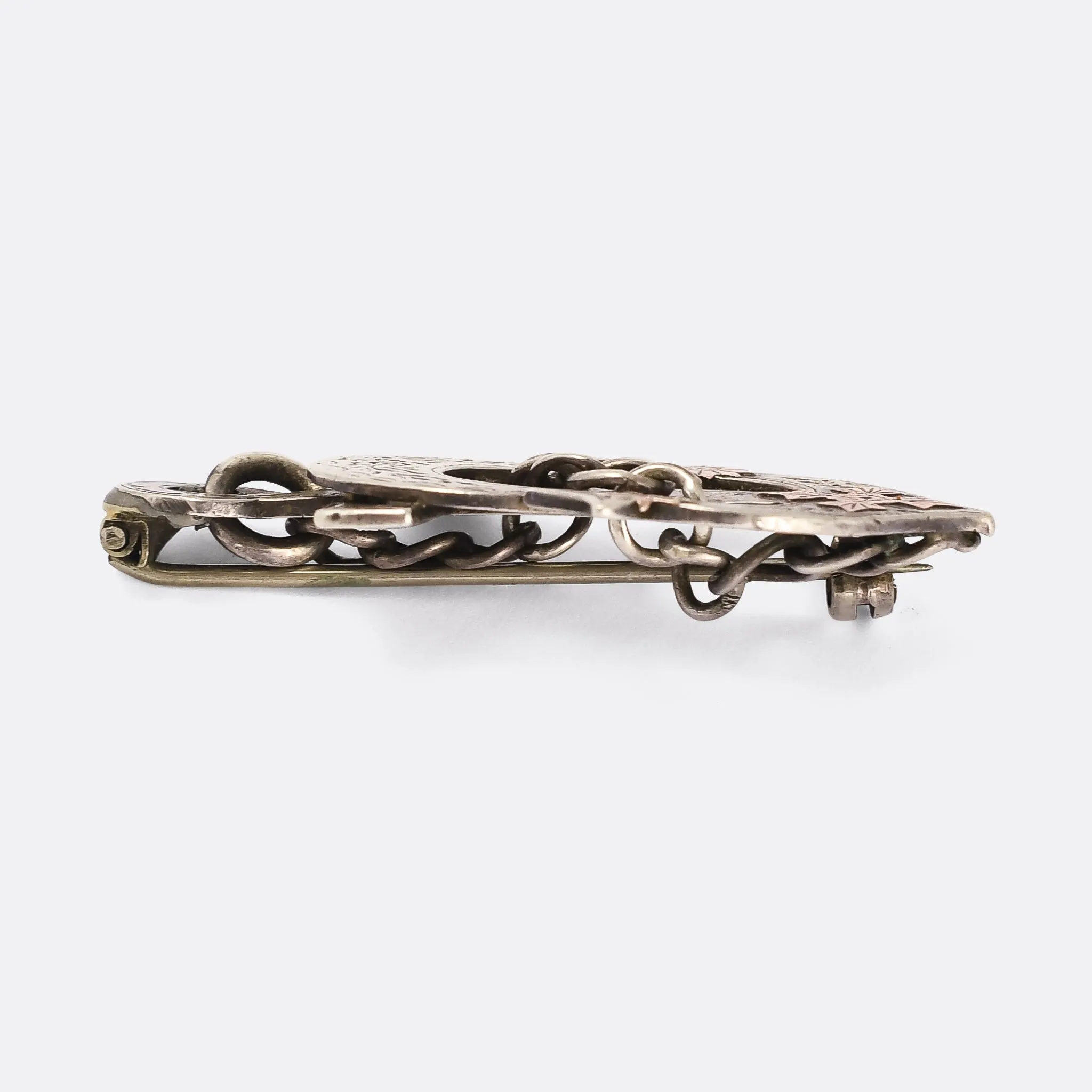 Victorian Silver Hope Anchor Brooch