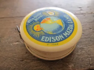 Vintage Advertising Edison Mazda Lamp Measuring Tape