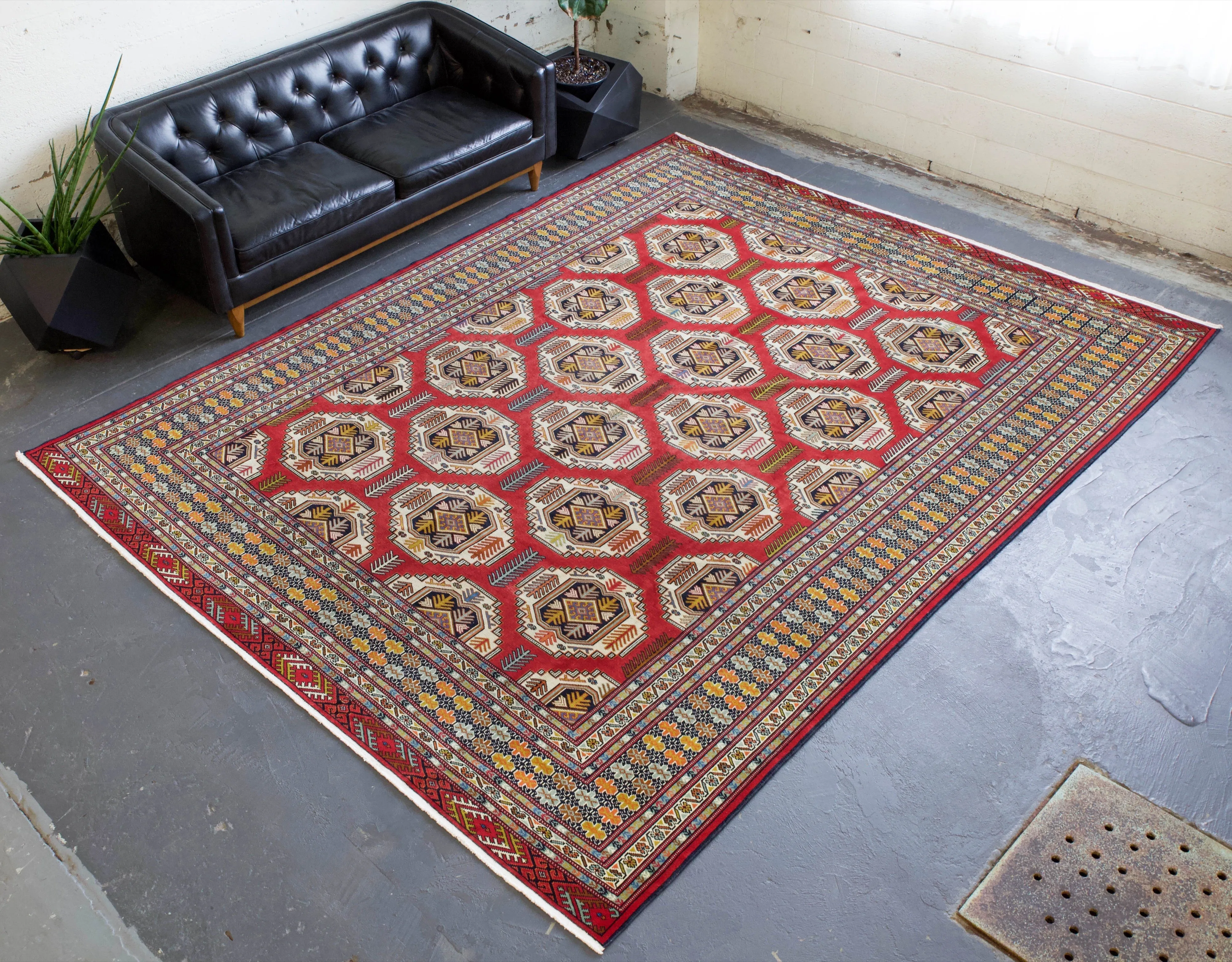 Vintage Afgani Turkmen Rug 9'10" x 12'9"