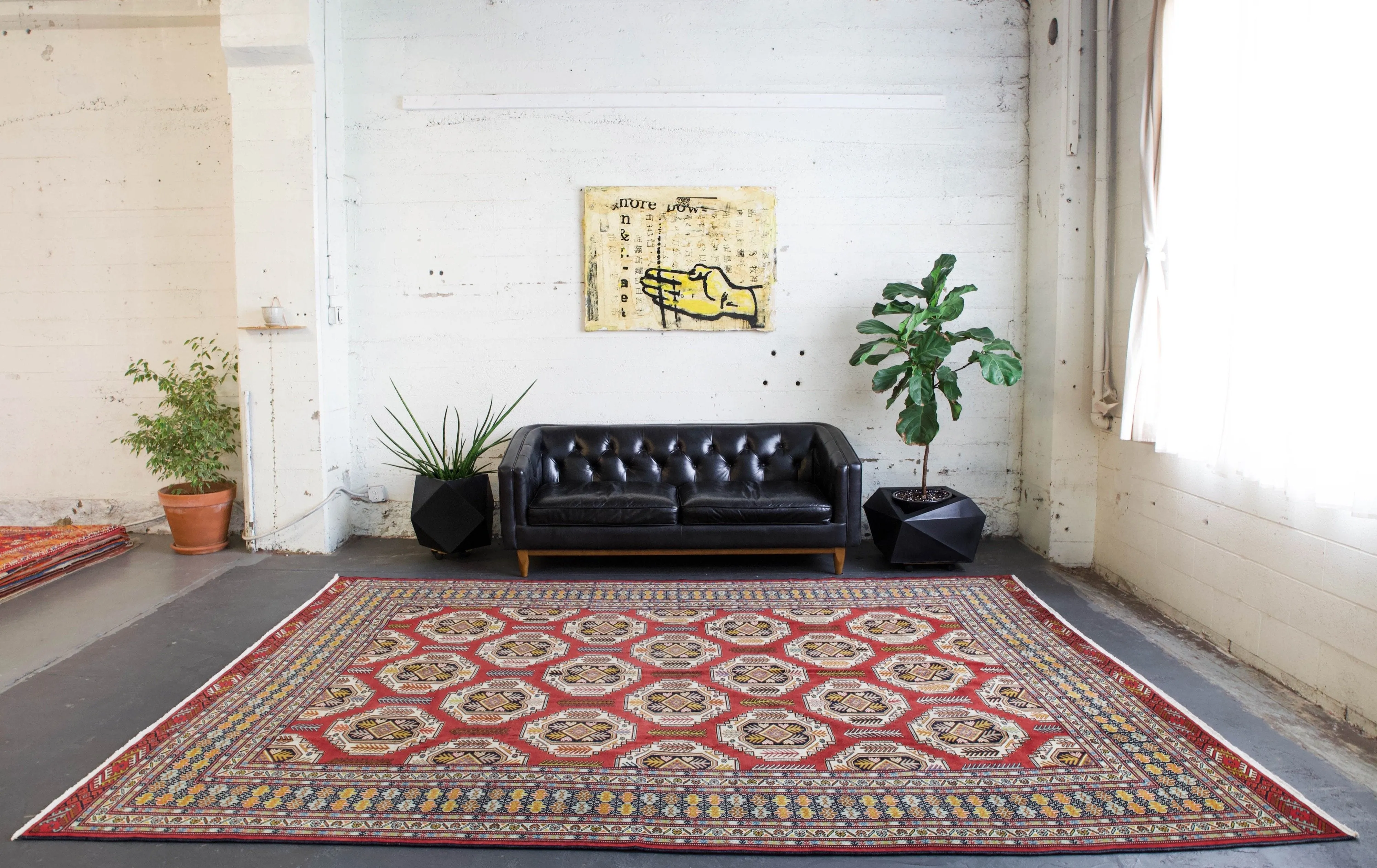 Vintage Afgani Turkmen Rug 9'10" x 12'9"