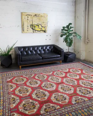 Vintage Afgani Turkmen Rug 9'10" x 12'9"