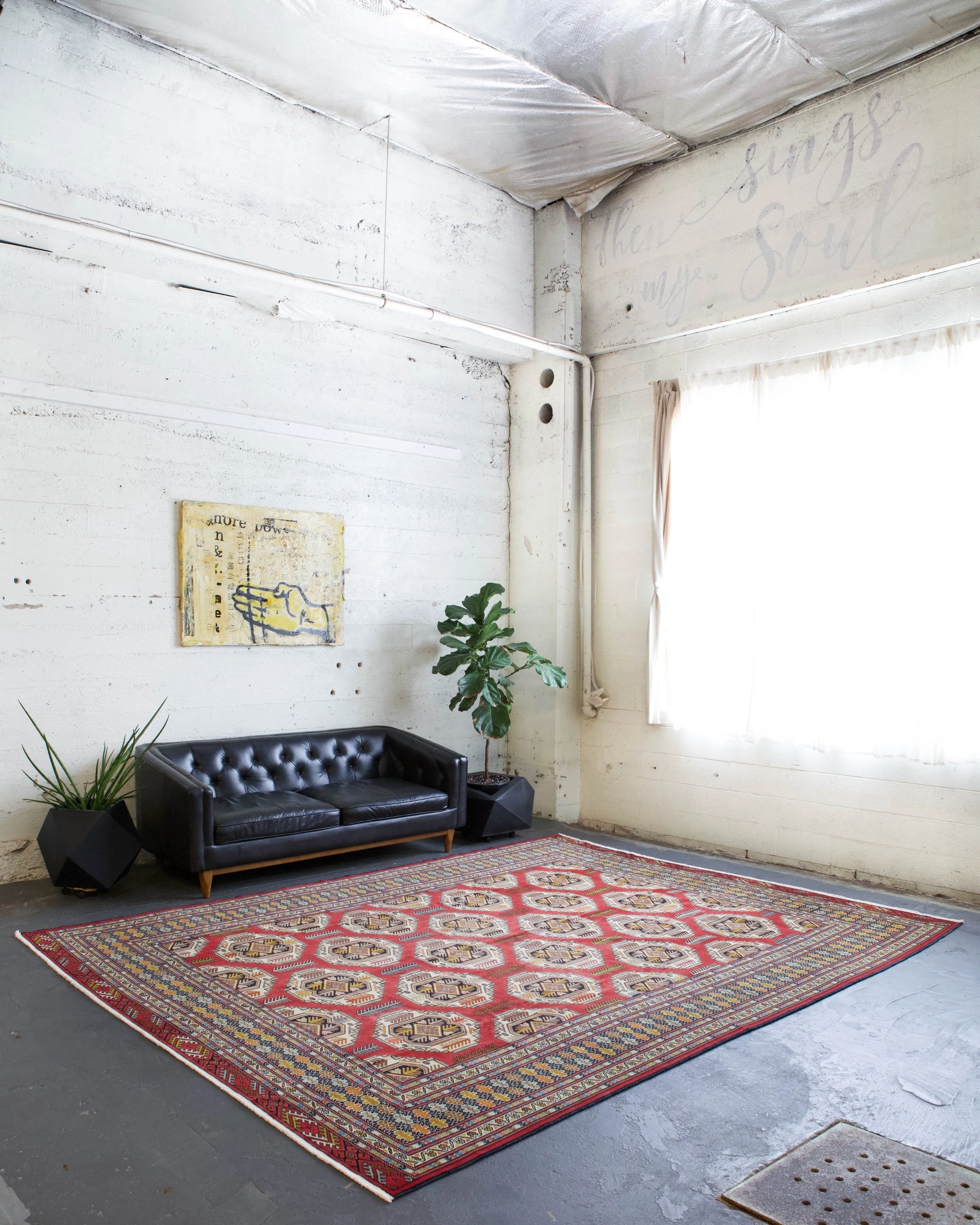 Vintage Afgani Turkmen Rug 9'10" x 12'9"
