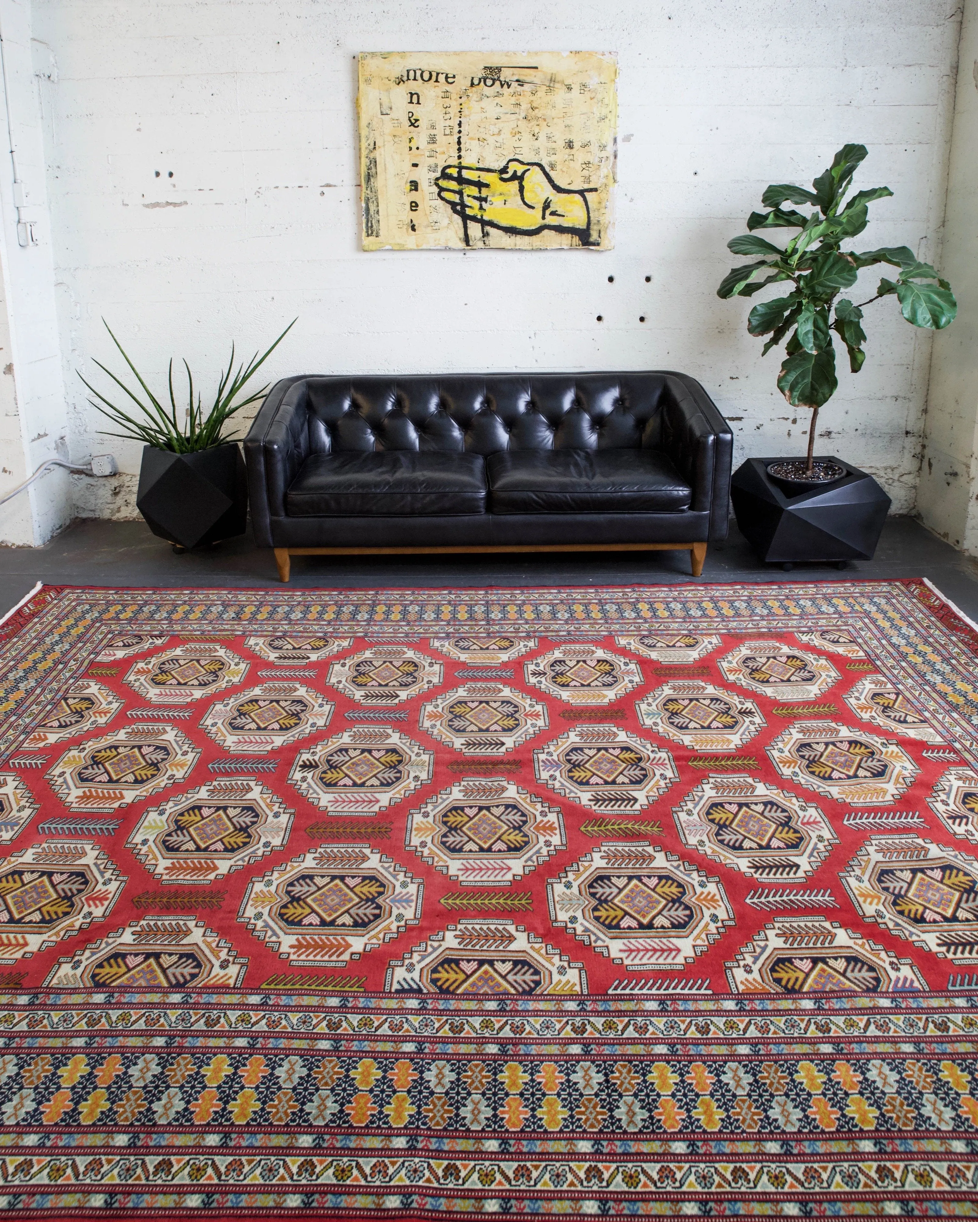Vintage Afgani Turkmen Rug 9'10" x 12'9"