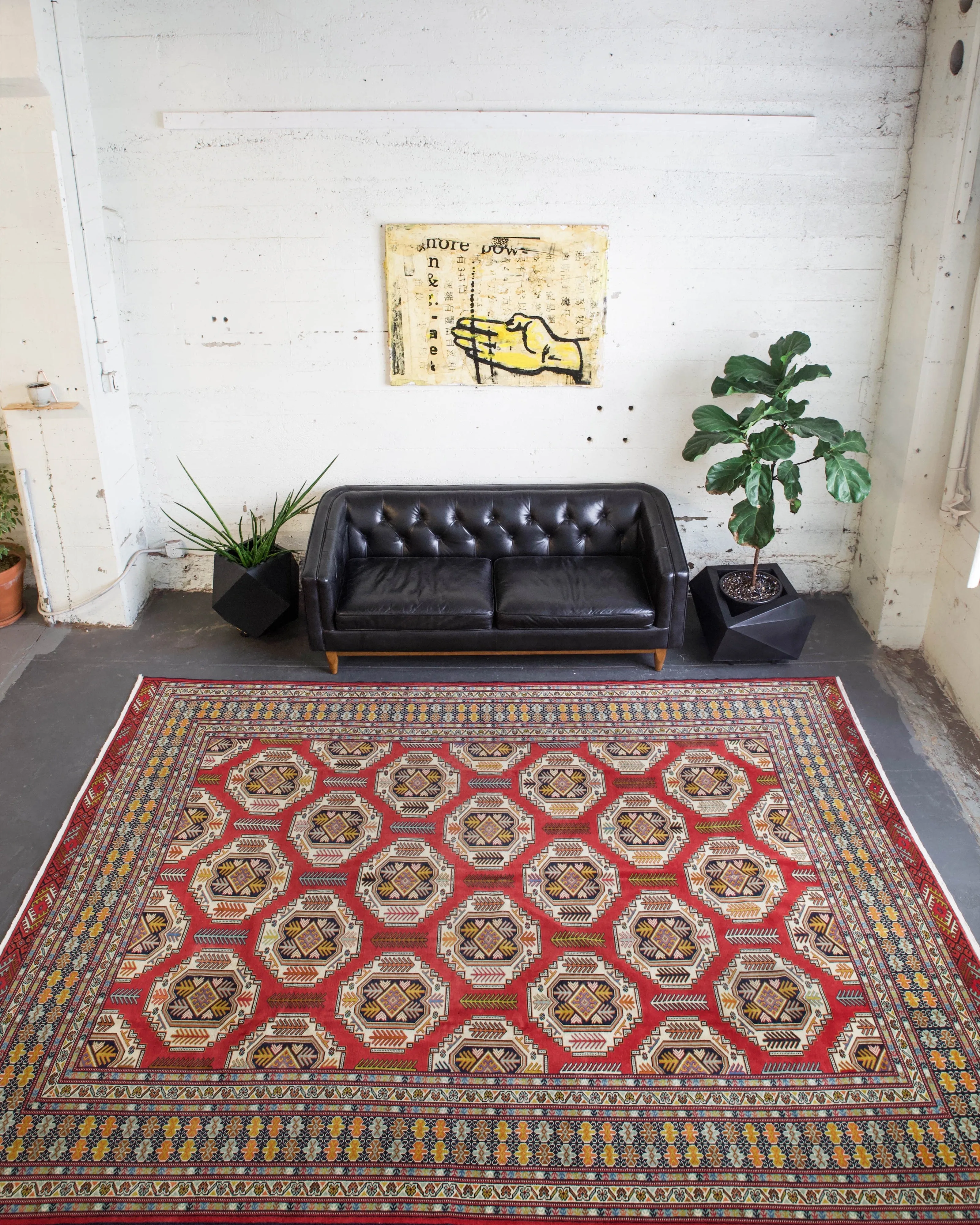 Vintage Afgani Turkmen Rug 9'10" x 12'9"