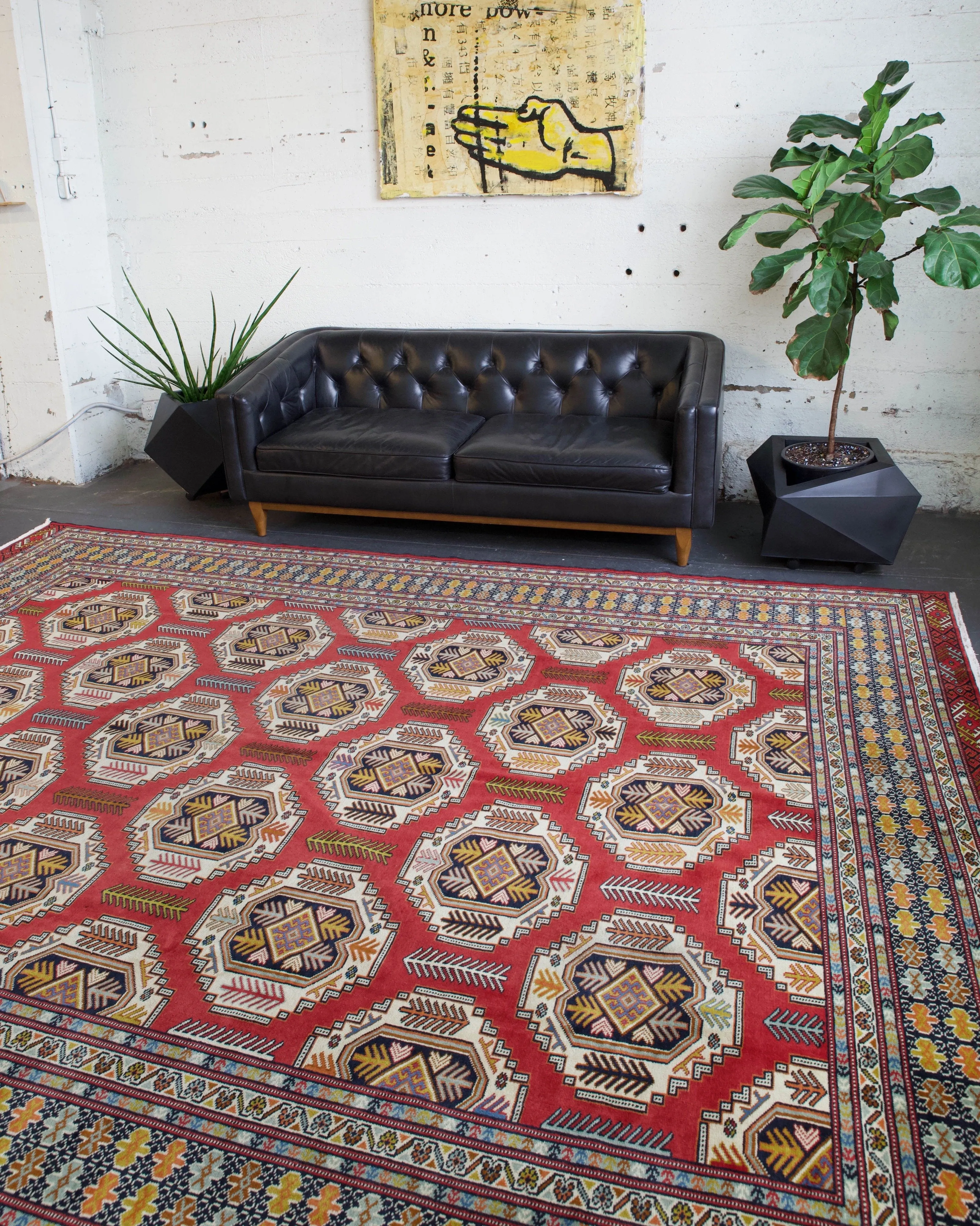 Vintage Afgani Turkmen Rug 9'10" x 12'9"