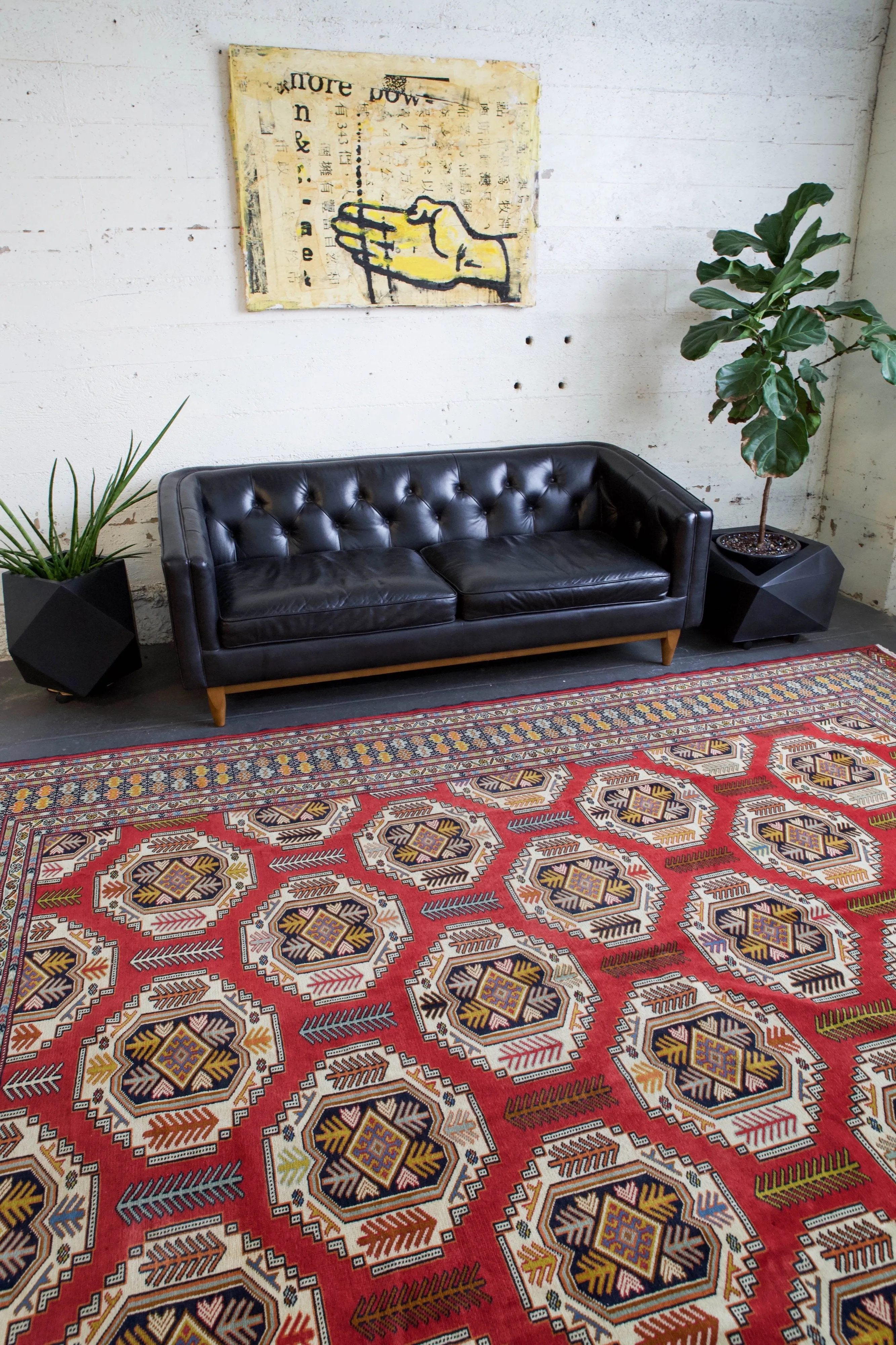 Vintage Afgani Turkmen Rug 9'10" x 12'9"