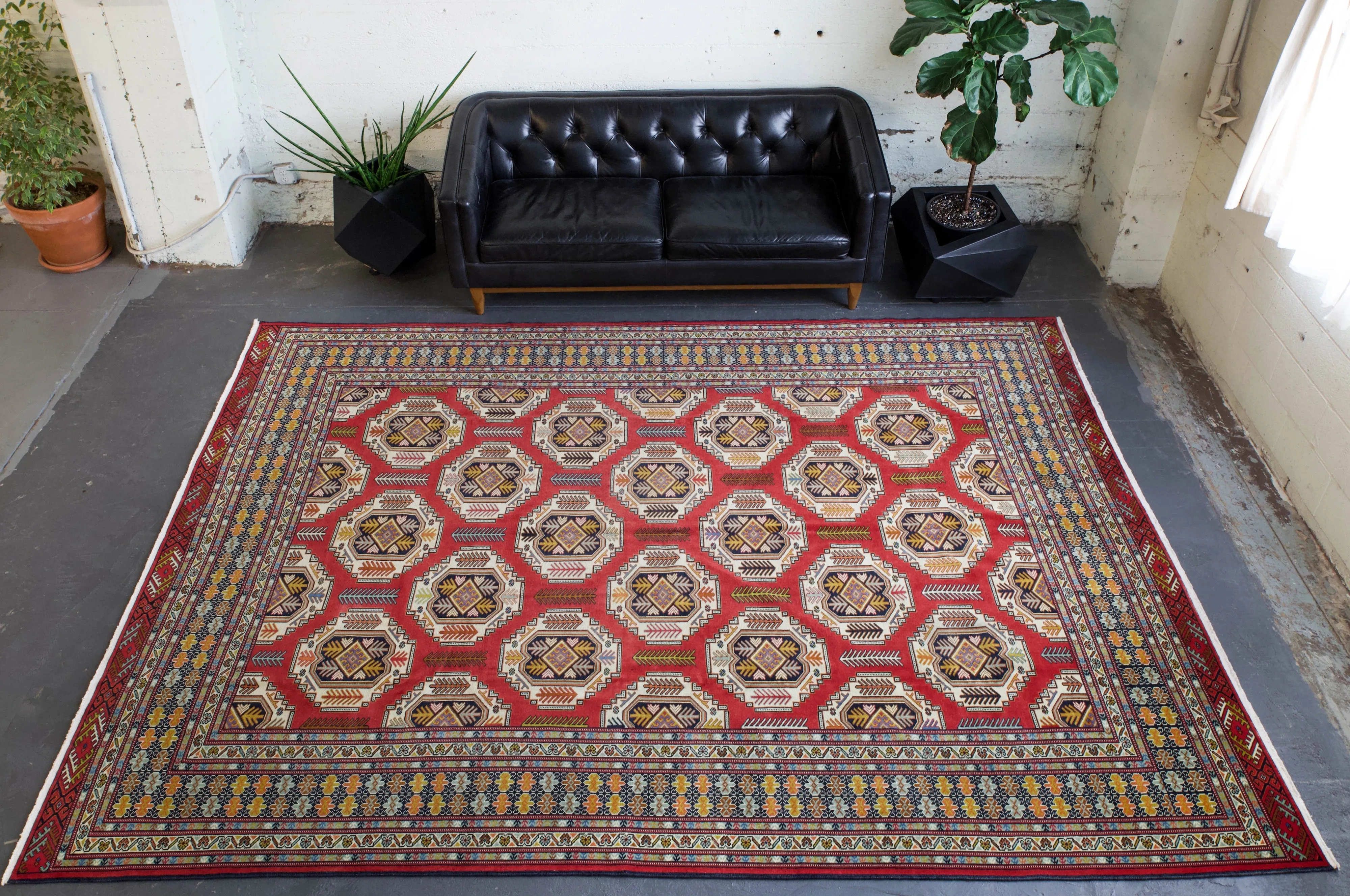 Vintage Afgani Turkmen Rug 9'10" x 12'9"