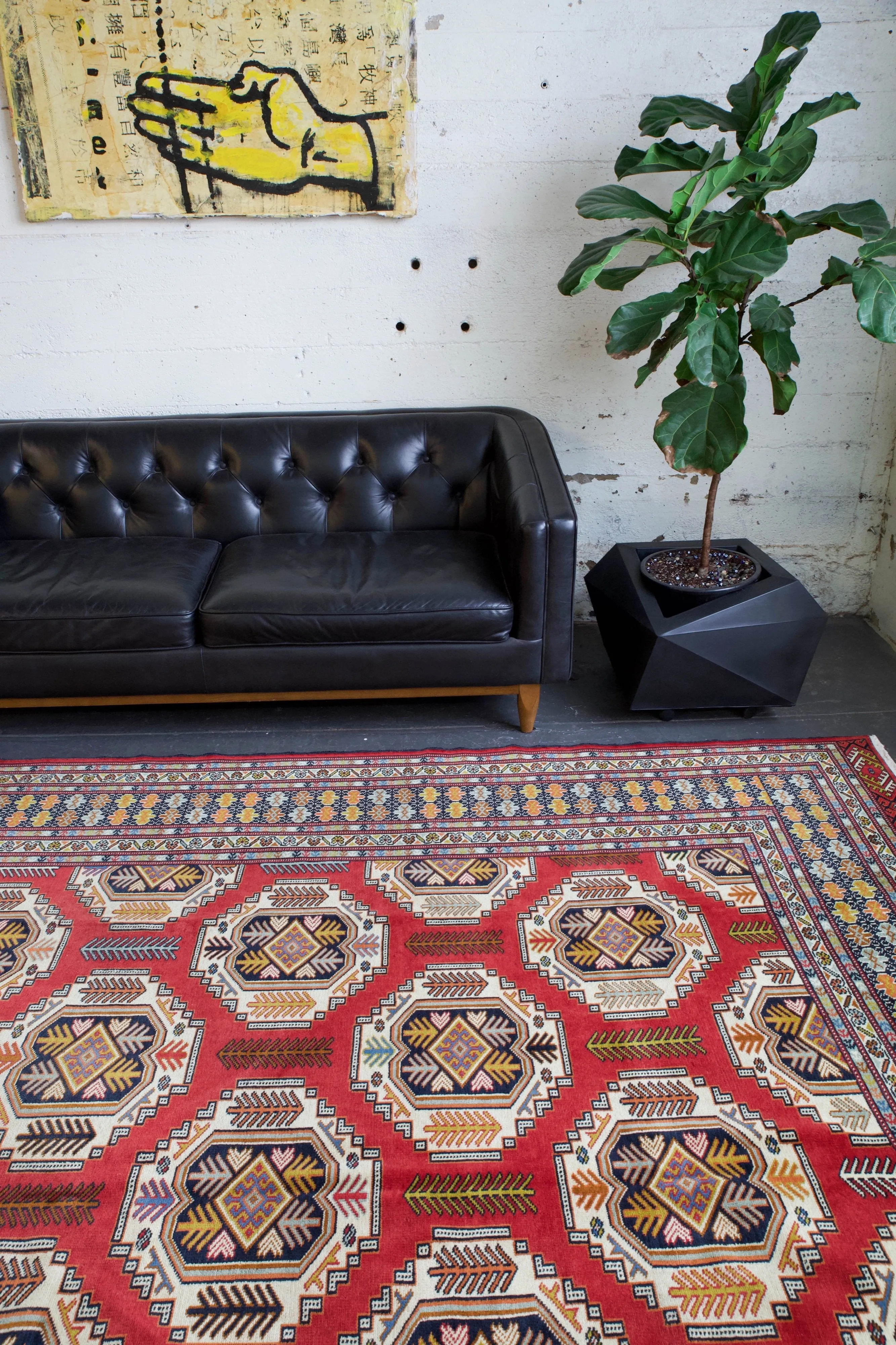 Vintage Afgani Turkmen Rug 9'10" x 12'9"