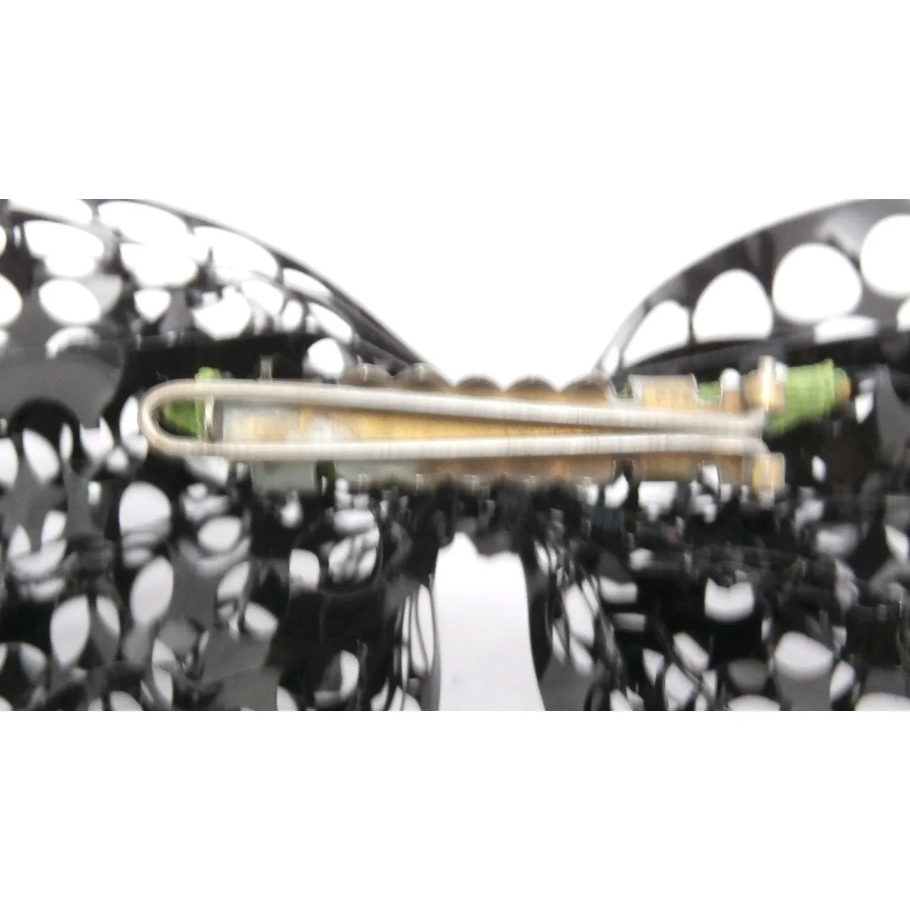 Vintage Celluloid Large Bow  Barrette for Hair 1930s Black