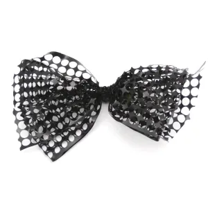 Vintage Celluloid Large Bow  Barrette for Hair 1930s Black
