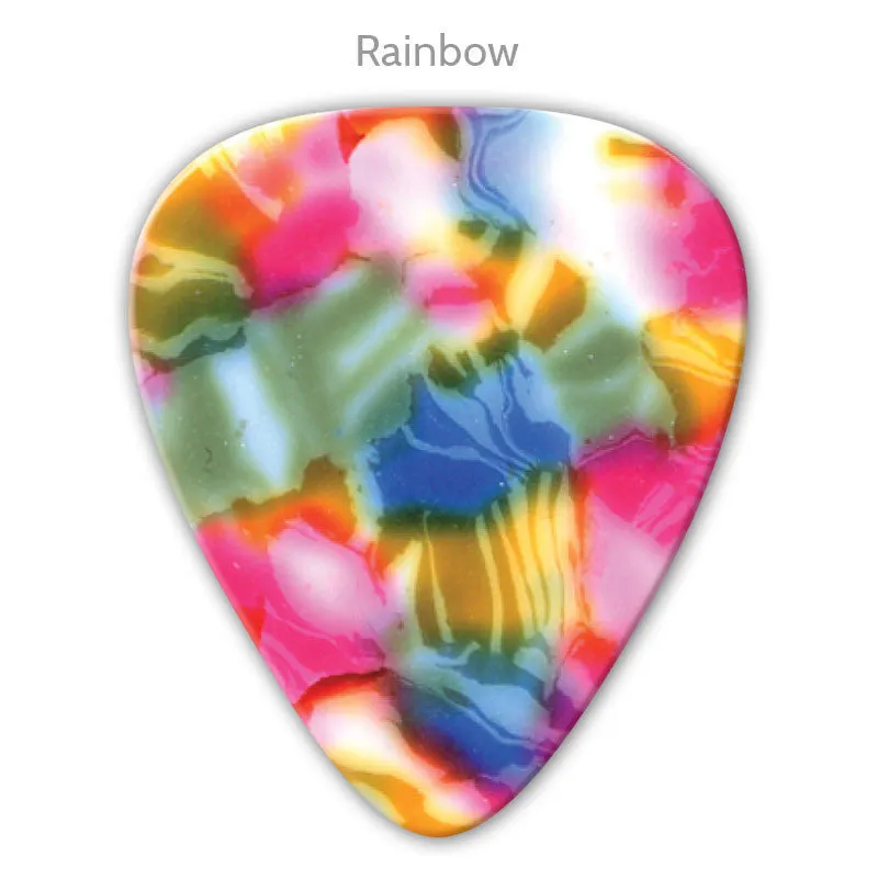 Vintage Celluloid Metallic Ink Picks - Double Sided