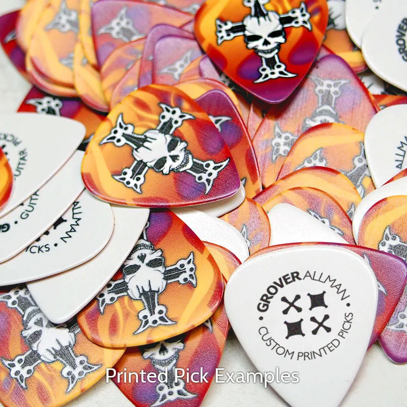 Vintage Celluloid Printed Picks - Single Sided