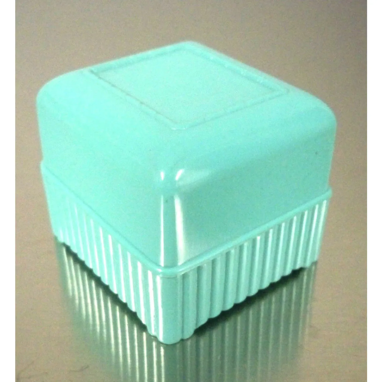 Vintage Celluloid Ring Box 1950s True Aqua