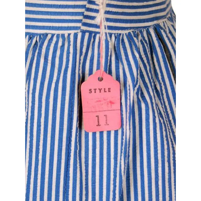 Vintage Cotton Pin Striped Jumper Sundress  Criss-Cross Back 1940s NWOT 32-26-46